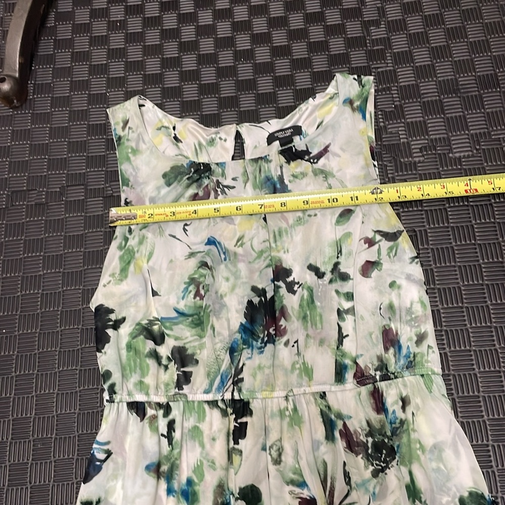 Simply Vera Vera Wang green floral dress size medium - Picture 4 of 8